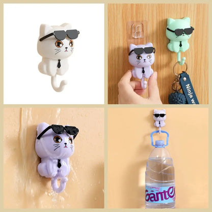 Rynx | Key hook cat with sunglasses – Stylish for hallway & kitchen