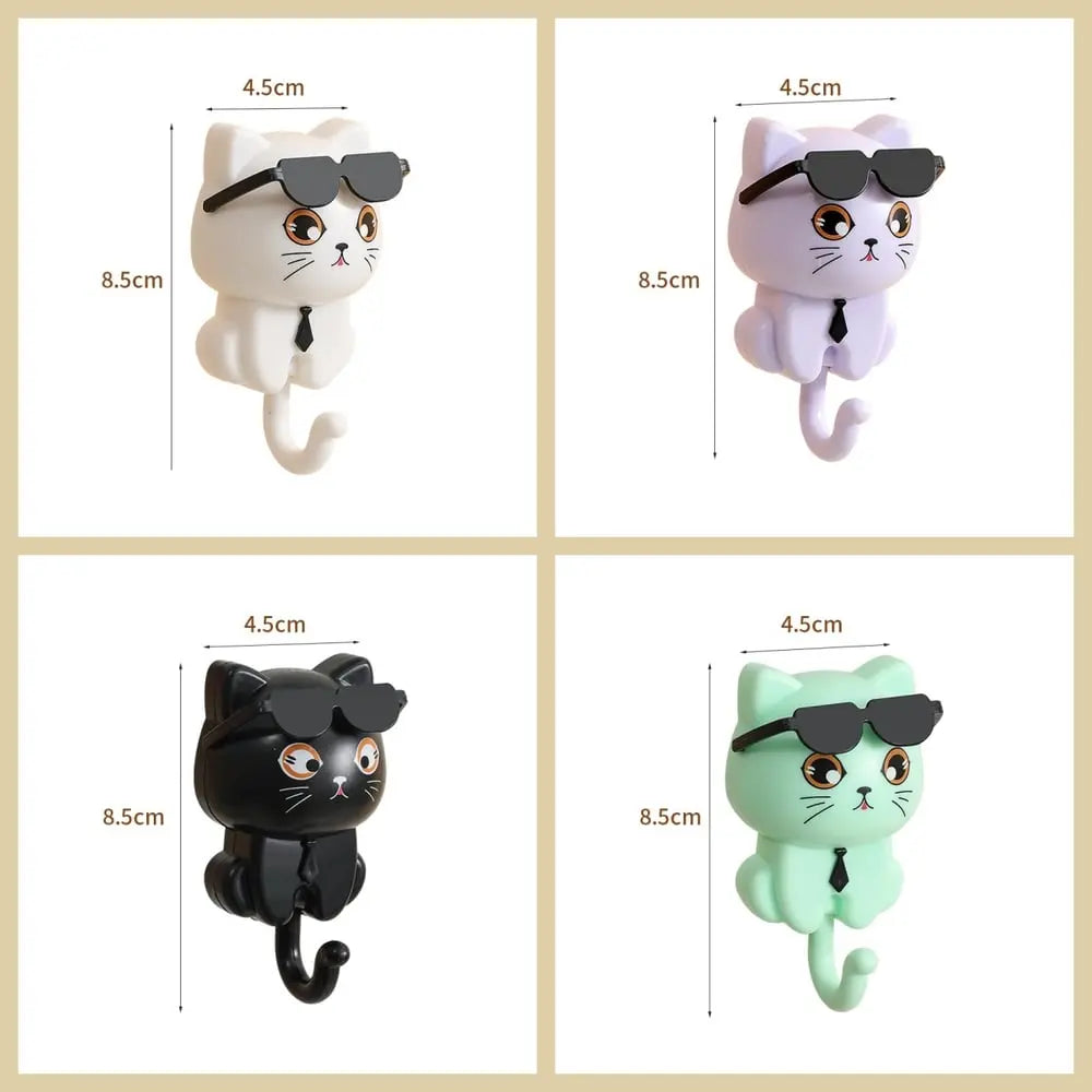 Rynx | Key hook cat with sunglasses – Stylish for hallway & kitchen