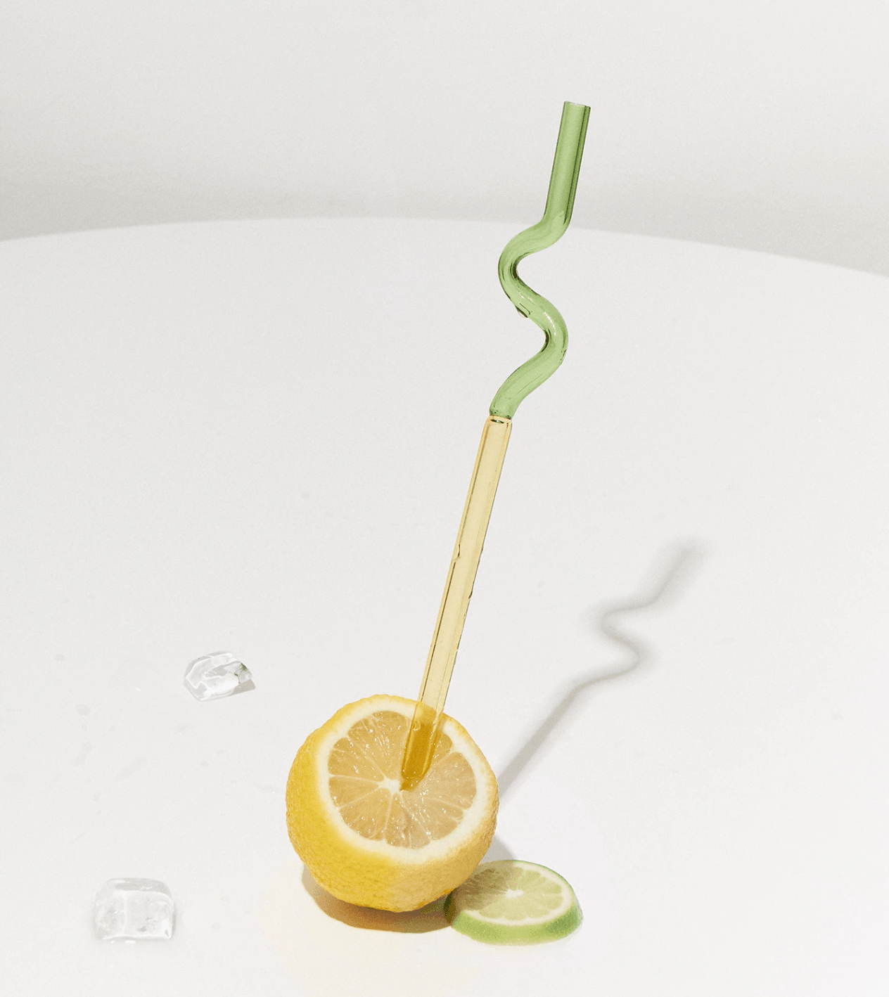 Rynx | GlassLuxe Twist Glass Straw Set | Colorful Drinking Straws | Sustainable & Reusable | For Cocktails & Smoothies