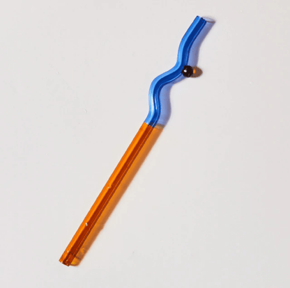 Rynx | GlassLuxe Twist Glass Straw Set | Colorful Drinking Straws | Sustainable & Reusable | For Cocktails & Smoothies