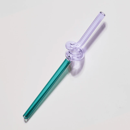 Rynx | GlassLuxe Twist Glass Straw Set | Colorful Drinking Straws | Sustainable & Reusable | For Cocktails & Smoothies