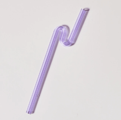 Rynx | GlassLuxe Twist Glass Straw Set | Colorful Drinking Straws | Sustainable & Reusable | For Cocktails & Smoothies
