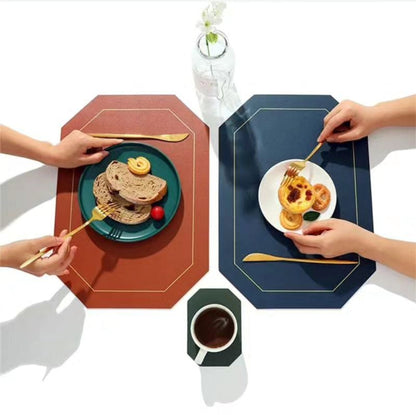 Rynx | 6 piece PU leather non-slip placemats