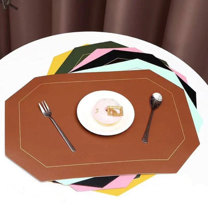 Rynx | 6 piece PU leather non-slip placemats