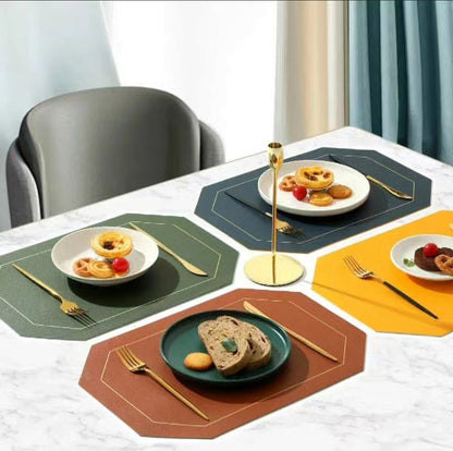 Rynx | 6 piece PU leather non-slip placemats