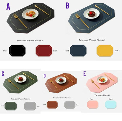 Rynx | 6 piece PU leather non-slip placemats