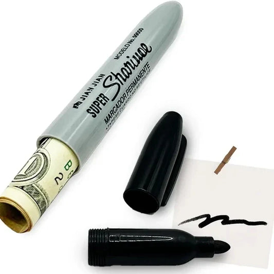 Rynx | Creative Fake Black Marker Pen Safe - Hidden Compartment Diversion Safe for Home and Office, Ideal for Hiding Necklaces, Money, and Small Valuables
