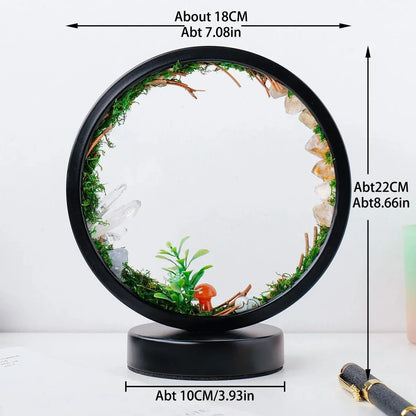 Rynx | elegant - Round frame - Green crystals - Chic decoration