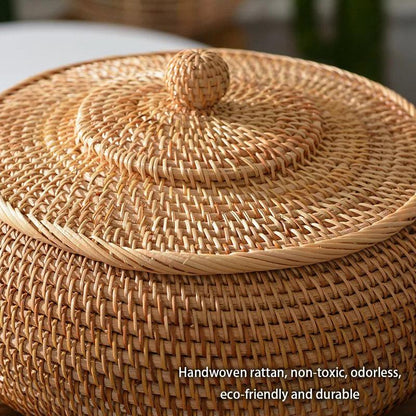 Rynx | Elegant handwoven rattan storage chest - Stylish organizer for any room