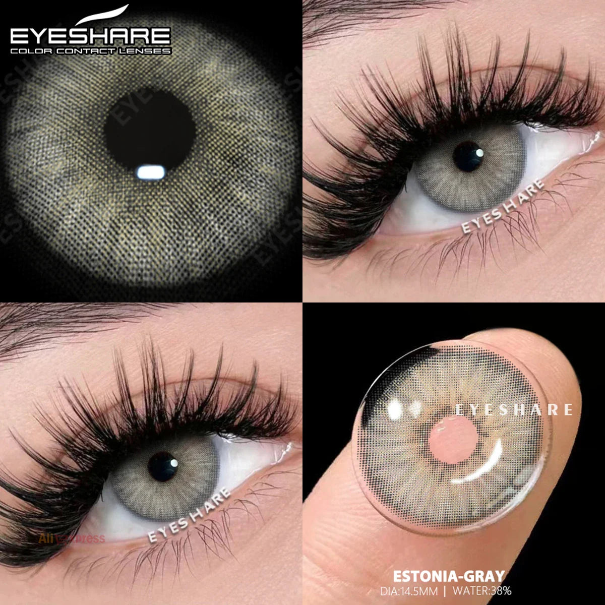 Rynx | 1 Pair Colored Contact Lenses Green Contact Fashion Blue Contact Gray Beautiful Pupils Brown Colored Lenses Yearly