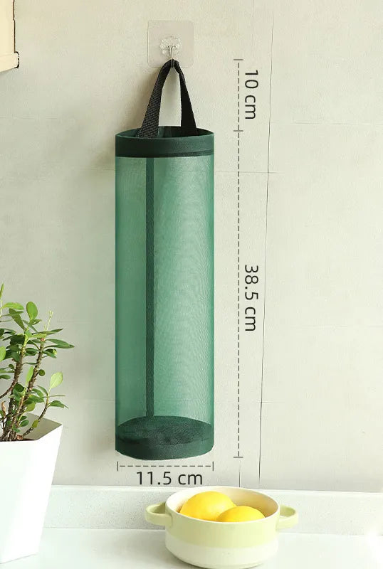 Rynx | Wall-Mounted Kitchen Grocery Bag Dispenser - Plastic Bag Holder and Organizer for Home, Ideal for Trash and Garbage Bag Storage