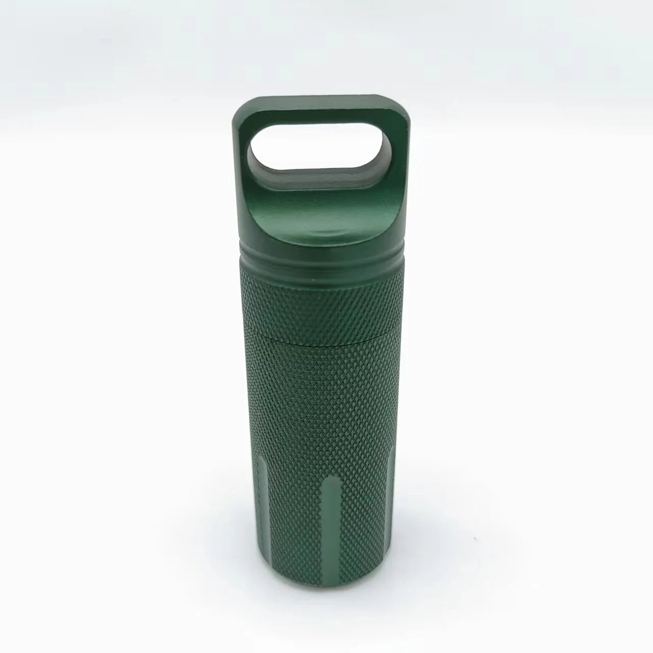 Rynx | Portable Aluminum Alloy Airtight Pill Container Bottle - Single Chamber Capsule Holder for Outdoor EDC, Waterproof Medicine Case Box