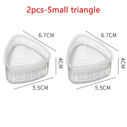 Rynx | Triangle Sushi Mould Kit - Kitchen Accessory for Onigiri Rice Ball and Bento, Easy-to-Use Sushi Machine Tool with Nori Cutter