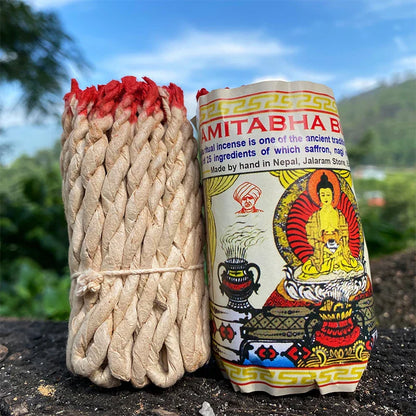 Rynx | 40pcs Handmade Nepal Rope Incense - White Sage and Cedar Aromatherapy, Sandalwood Fragrance for Yoga and Meditation