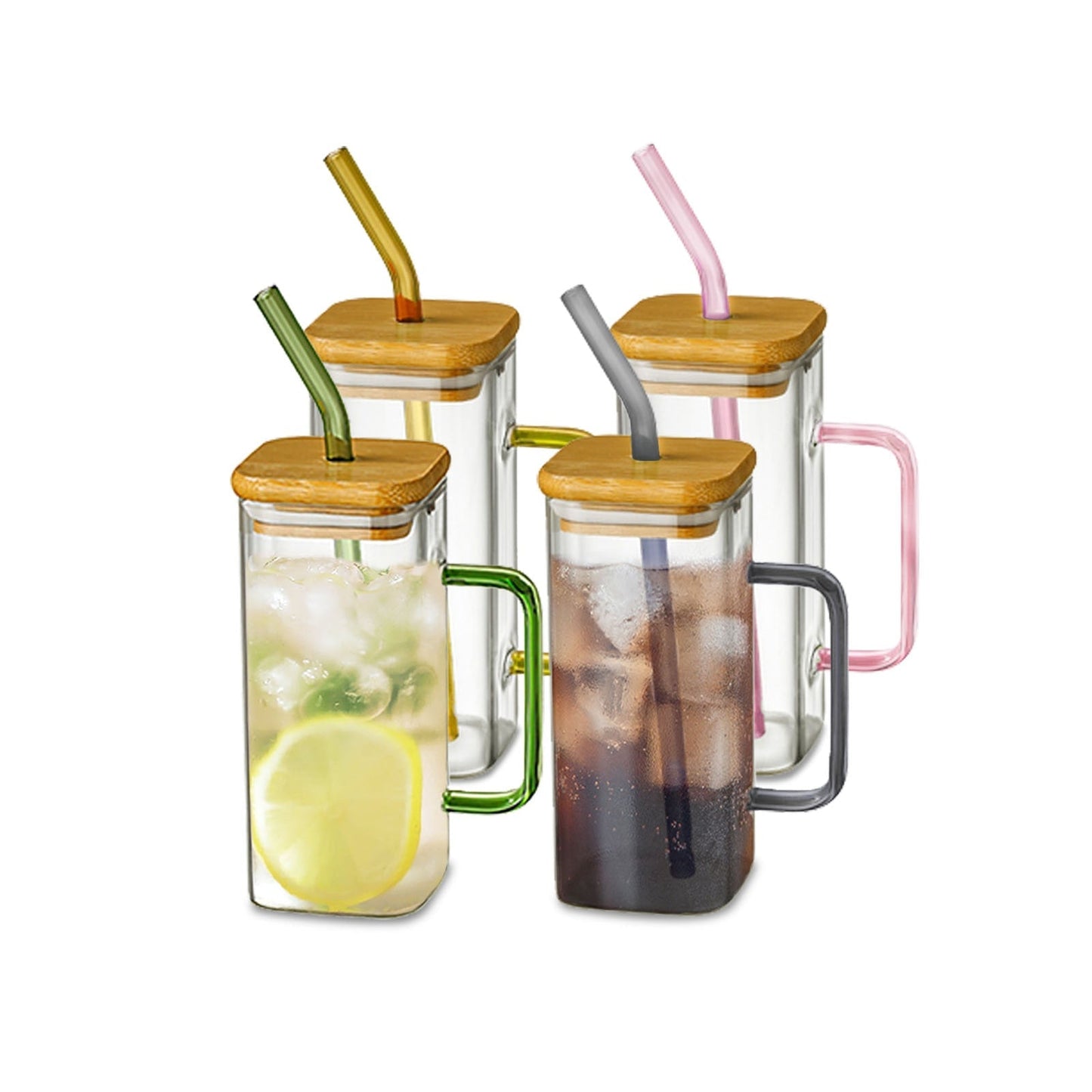 Rynx | Stylish Square Large Capacity Mug with Straw