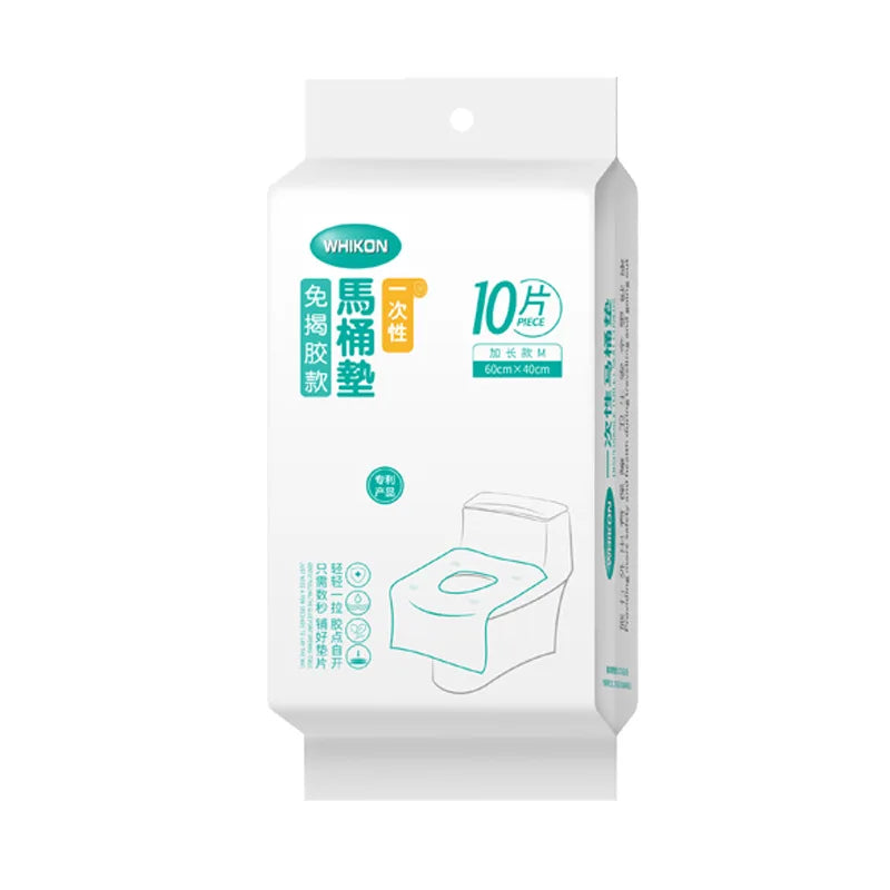 Rynx | 10PC Disposable Paper Toilet Seat Covers: Biodegradable Camping Bathroom Accessory - Travel Toilet Mat Protector Cushions