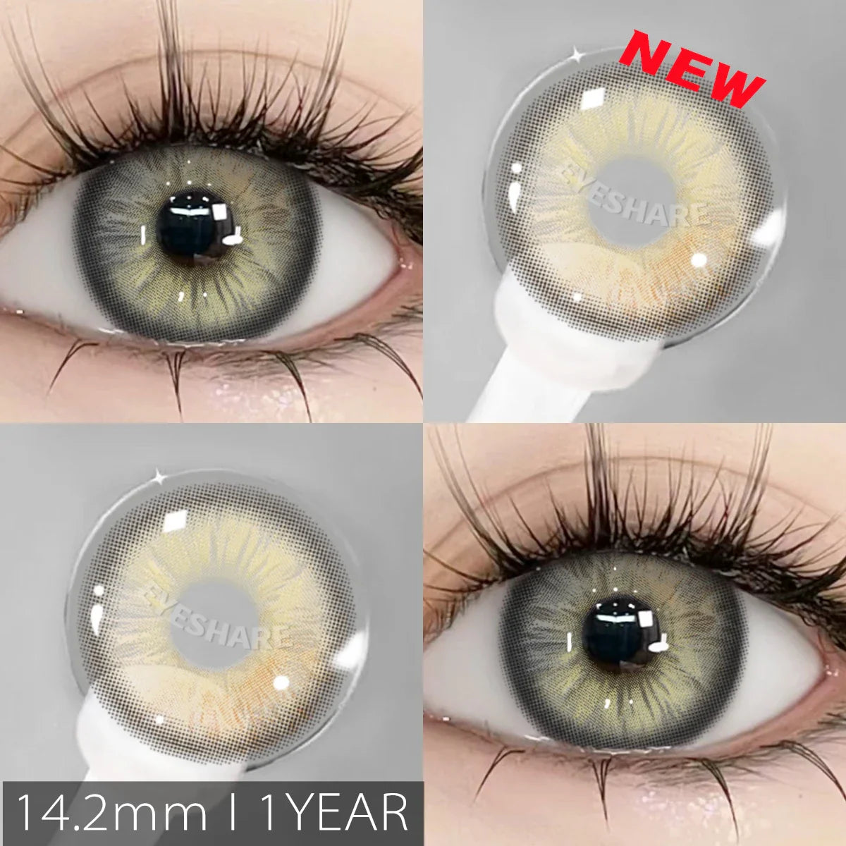 Rynx | New natural colors contact lenses for the eyes 2pcs./1pair colored beautiful pupil color lenses yearly brown eyes contact