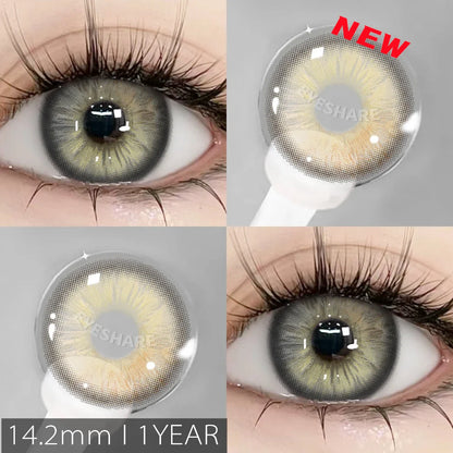 Rynx | New natural colors contact lenses for the eyes 2pcs./1pair colored beautiful pupil color lenses yearly brown eyes contact