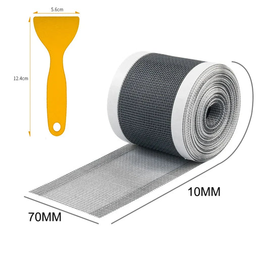 Rynx | Self-Adhesive Shower Drain Hair Catcher - Disposable Mesh Sink Strainer Filter - Cuttable Floor Drain Stickers for Bathroom (10/5m)
