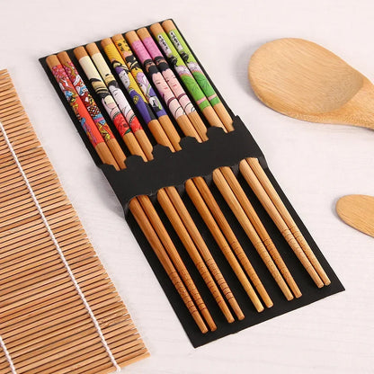 Rynx | 13-Piece DIY Bamboo Sushi Maker Set - Sushi Making Kits with Rice Roll Cooking Tools, Chopsticks, Spoon, Sushi Blade, and Curtain