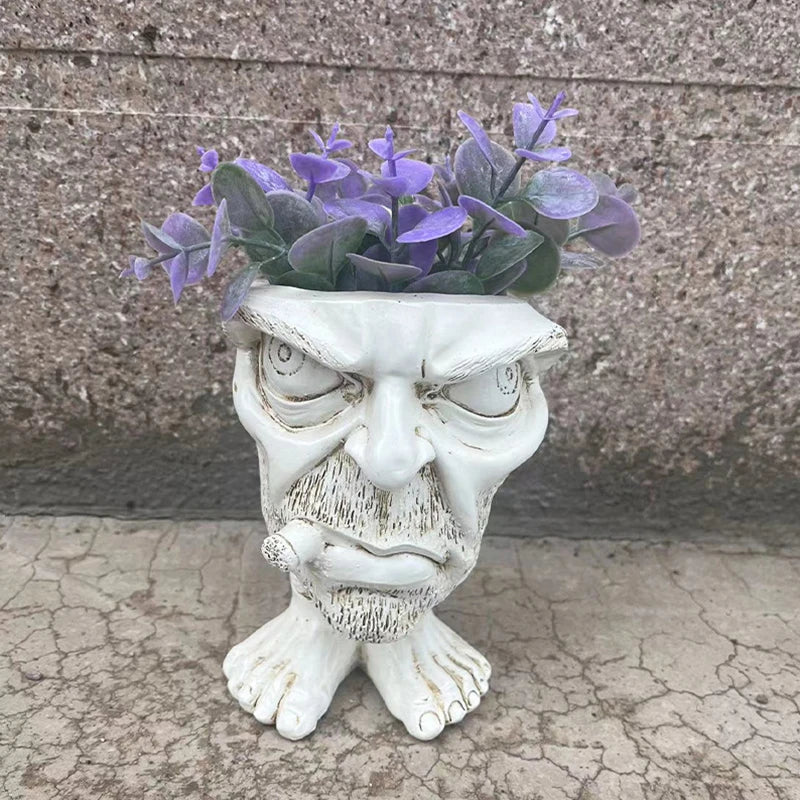 Rynx | FunnyFace Character Plant Pots | Funny Flower Pots with Personality | Indoor & Outdoor Decor