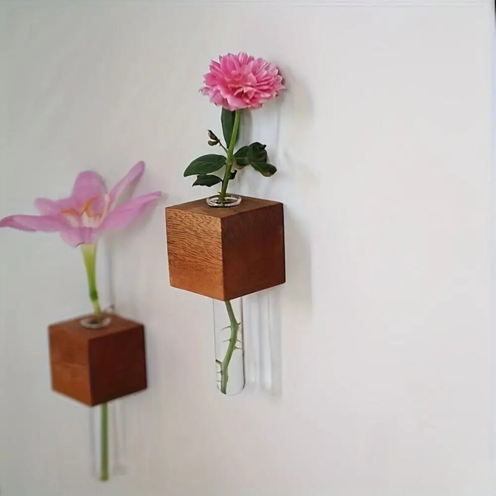 Rynx | Wooden Magnetic Flower Tube Vase