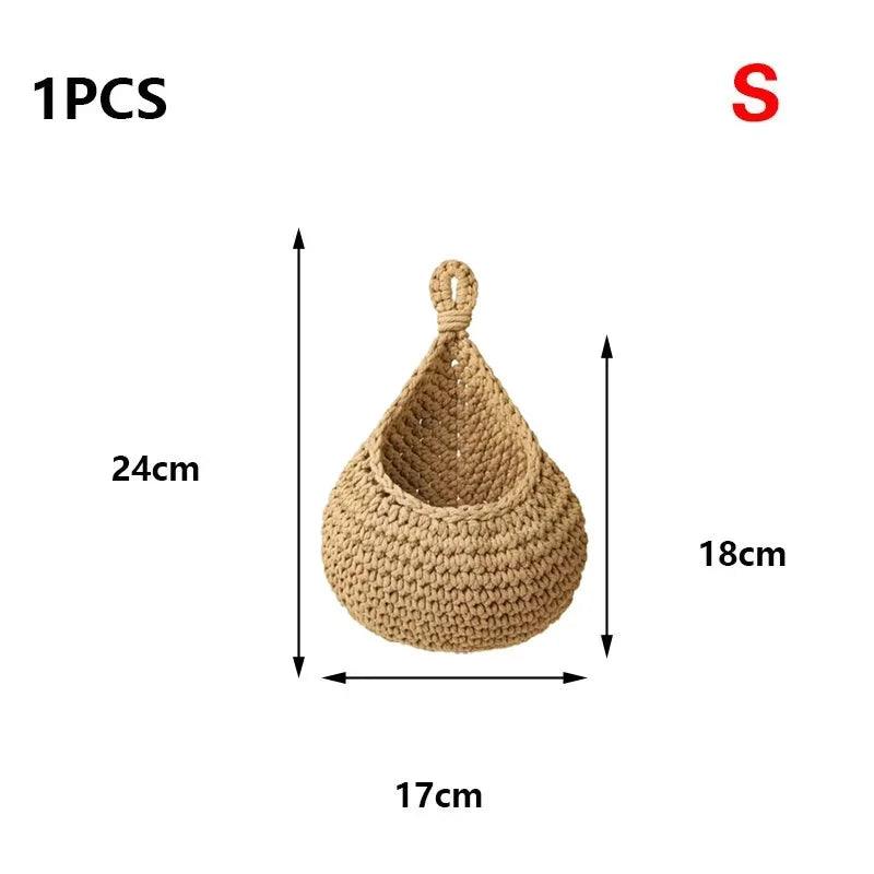 Rynx | Sustainable Bohemian Jute Rope Hanging Basket for Elegant Fruit Presentation