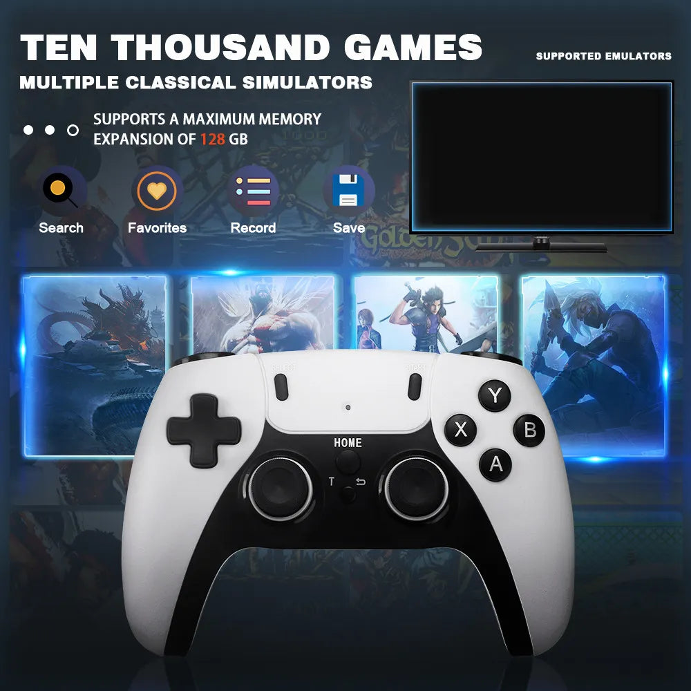 RYNX | Game Stick 4K Pro + 2 Ps5 Controllers