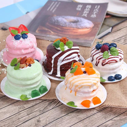 Rynx | Realistic Faux Fruit Cake Model for Home Decor and Photography - 1 pc. FCYY-MIX2