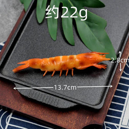 Rynx | Life-like BBQ Seafood Replica Set - Fake Fish, Shrimp & Squid for Restaurant and Event Styling
