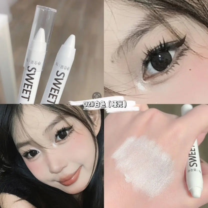 Rynx | White Eyeliner Multicolor Glitter Eyeshadow Pencils Eye Tip Brightening Waterproof High Gloss Silk Spinner Pencil Eye Makeup