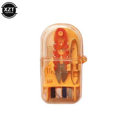 Rynx | Mini Portable Travel Sewing Kit - Complete Embroidery and Stitching Set with Needles, Thread, Thimble and Storage Box for DIY Crafts