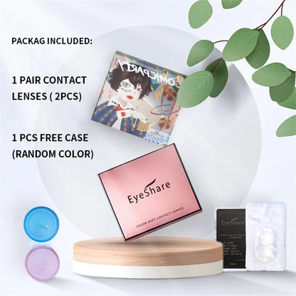 Rynx | Colored contact lenses for the eyes 1 pair Cosplay blue red colored lenses annually beautiful pupils Halloween eye contact lenses
