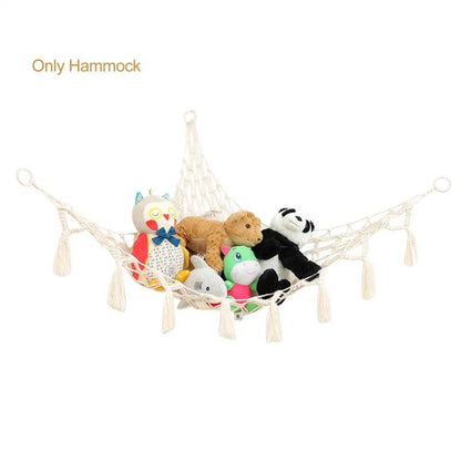 Rynx | Stylish Boho Filled Animal Storage Hammock - Modern Toy Organizer