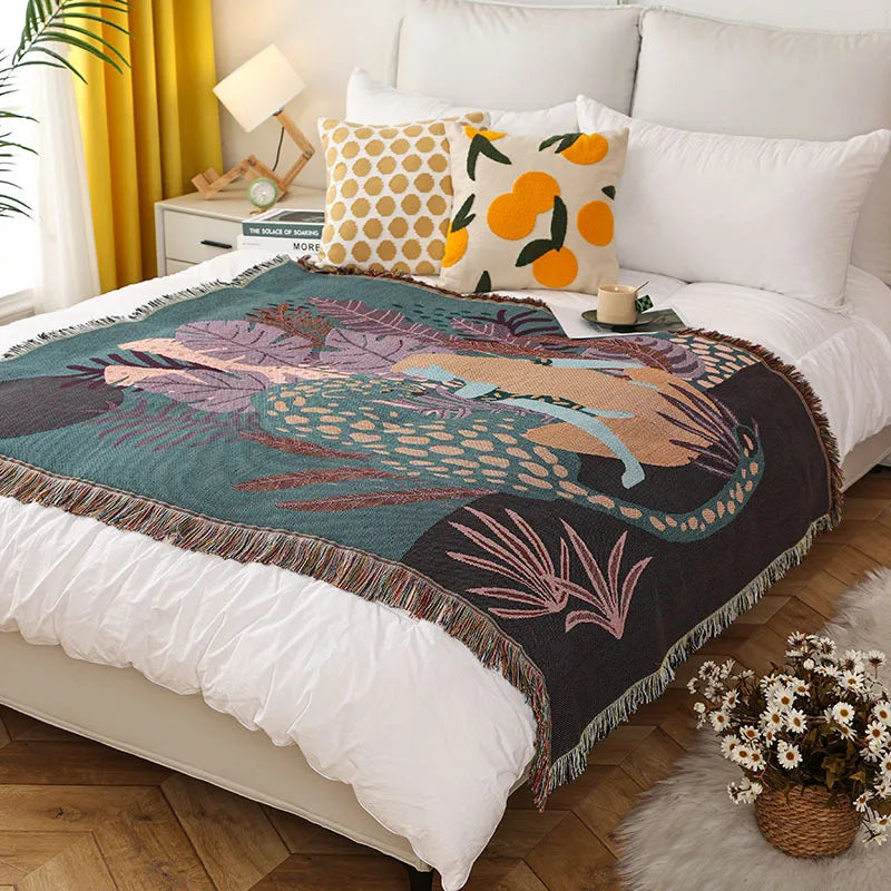 Rynx | Jungle Cats Woven Throw Blanket