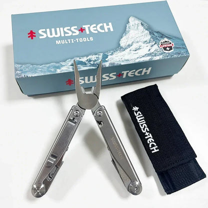 Rynx | SWISS TECH 18-in-1 Multitool Pliers – Folding Multi-Functional Tool, Pocket Knife, Portable EDC Outdoor Equipment