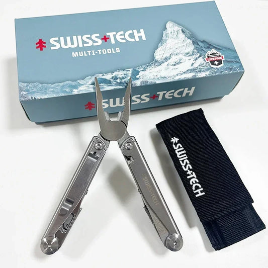 Rynx | SWISS TECH 18-in-1 Multitool Pliers – Folding Multi-Functional Tool, Pocket Knife, Portable EDC Outdoor Equipment