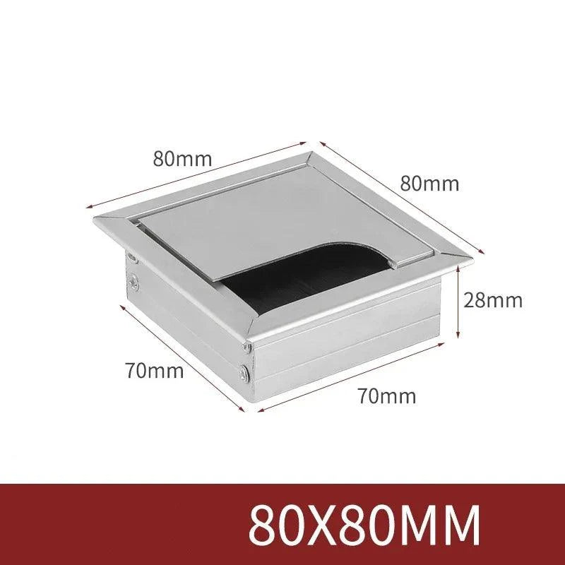 Rynx | Slim Rotatable Aluminum Table Cable Management Grommet with Flip-Top Access