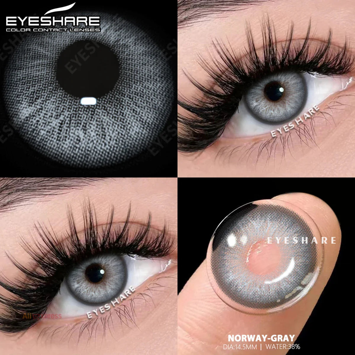 Rynx | 1 Pair Colored Contact Lenses Green Contact Fashion Blue Contact Gray Beautiful Pupils Brown Colored Lenses Yearly