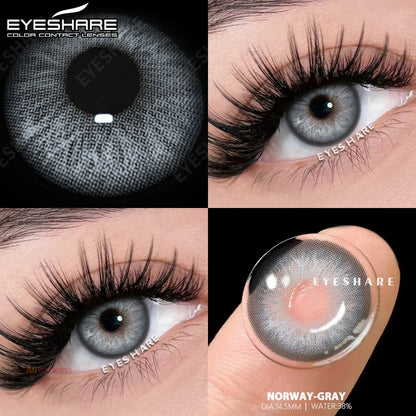 Rynx | 1 Pair Colored Contact Lenses Green Contact Fashion Blue Contact Gray Beautiful Pupils Brown Colored Lenses Yearly