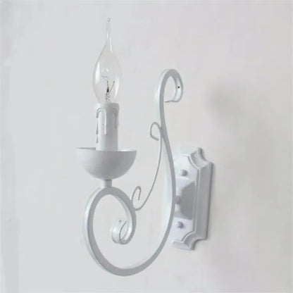 Rynx | VintageGlow - White Metal Wall Lamp With Candle E14