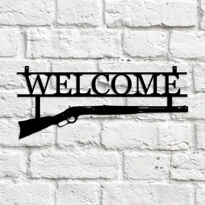 Rynx | HuntArt Metal Welcome Sign | Hunting Decor | Wall Art for Home | Metal Wall Decoration