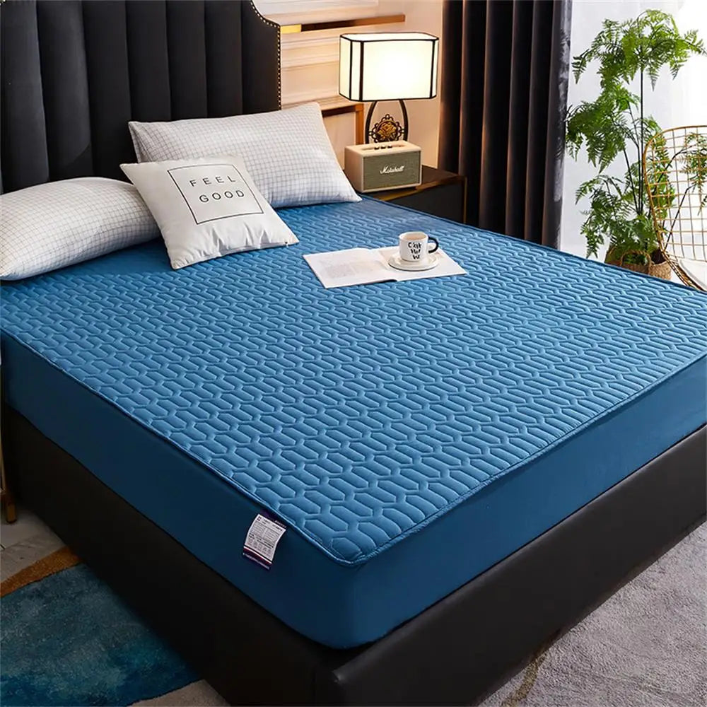 Rynx | Waterproof Ultra-Soft Fitted Latex Mattress Pad Cover
