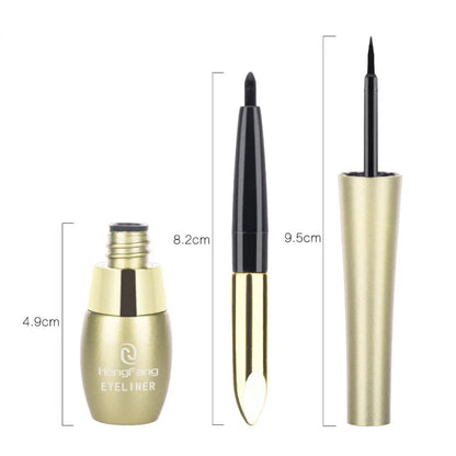 Rynx | Black quick-drying 2 in 1 waterproof eyeliner eyebrow pencil long-lasting smooth stick non-blooming eye makeup cosmetics