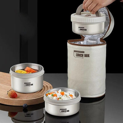 Rynx | Stainless Steel Thermo Bento Lunch Box Set with Portable Stackable Design