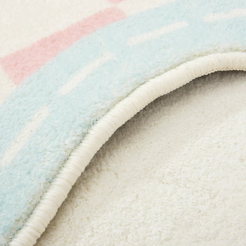 Rynx | Sara Luxe Irregular Pink Fluffy Rug – Soft and stylish for bedroom and living room