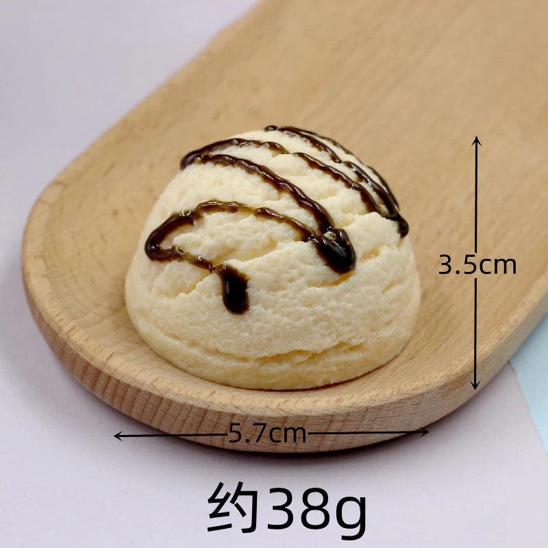 Rynx | Life-like resin ice cream cone model - Realistic fake dessert decoration for photography and home decor