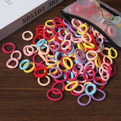 Rynx | 50/100pcs Colored Hair Ties for Kids: Elastic Hair Ties
