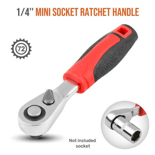 Rynx | Mini Treble 1/4 Ratchet Wrench Set | Double-Ended Quick Socket Screwdriver Hex Torque Wrenches Spanner
