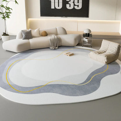 Rynx | Sara Luxe Irregular Pink Fluffy Rug – Soft and stylish for bedroom and living room